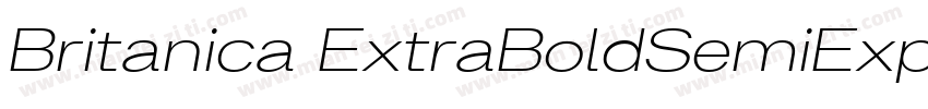 Britanica ExtraBoldSemiExpanded字体转换